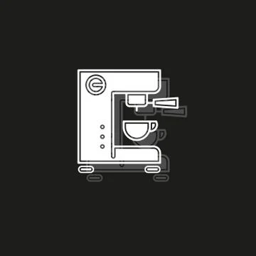 Coffee maker icon, Coffee maker machine Stock Illustration