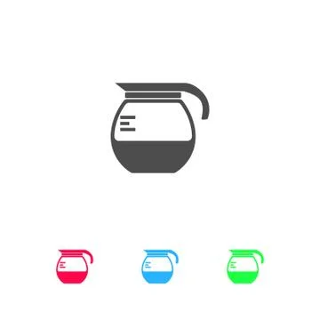 Coffee maker icon flat. Stock Illustration
