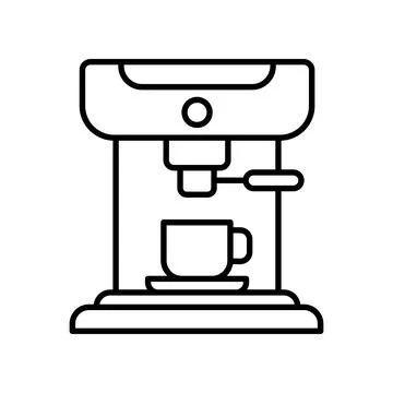Coffee Maker Icon Vector Design Stock Illustration