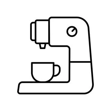 Coffee Maker Icon Vector Design Stock Illustration