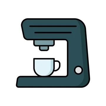 Coffee Maker Icon Vector Design Stock Illustration
