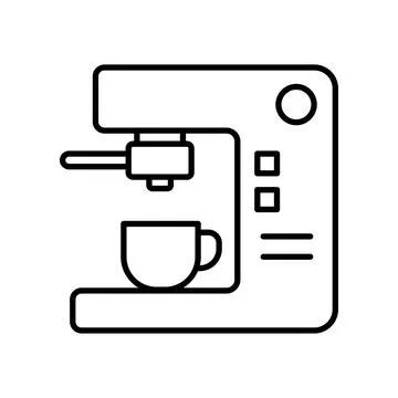 Coffee Maker Icon Vector Design Stock Illustration