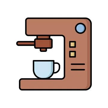 Coffee Maker Icon Vector Design Stock Illustration