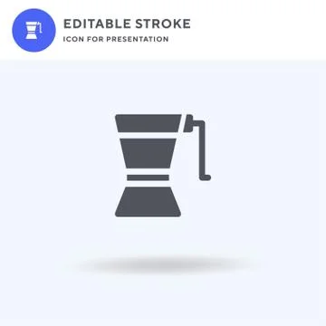 Coffee Maker icon vector, filled flat sign, solid pictogram isolated on white Stock Illustration