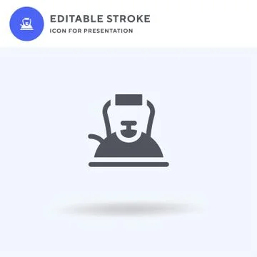 Coffee Maker icon vector, filled flat sign, solid pictogram isolated on white Stock Illustration