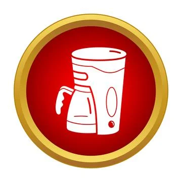 Coffee maker icon for web and app interfaces Illustrazione stock