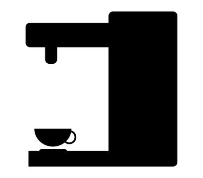 Coffee maker icon on white background Stock Illustration