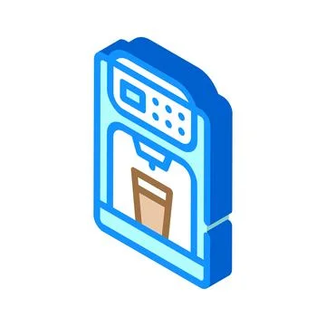 Coffee maker isometric icon vector symbol illustration Stockillustratie