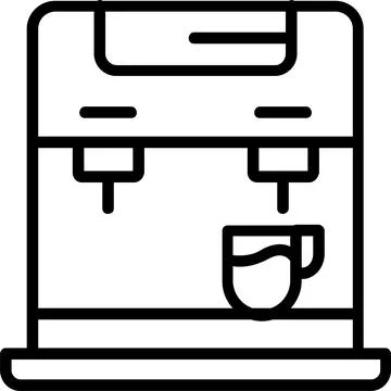 Coffee Maker Line Icon Design Stock Illustration