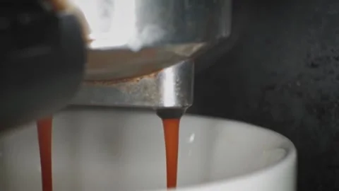 Coffee maker machine brewing bean equipment close up pouring water drip in 4k HD Stock Footage 336561972