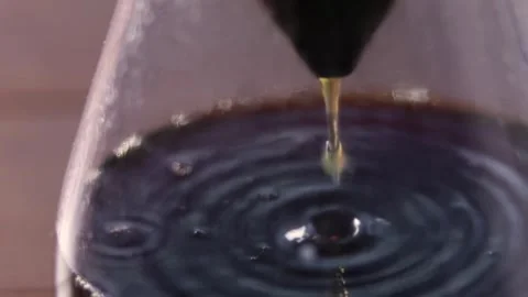 Coffee maker machine brewing bean equipment close up pouring water drip in 4k HD Stock Footage 336562043