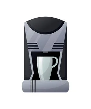 Coffee maker machine icon. Kitchen accessorie for making a drink. Isolated Stock Illustration