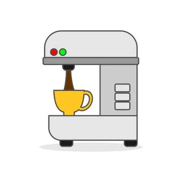 Coffee Maker Machine Illustration Illustration
