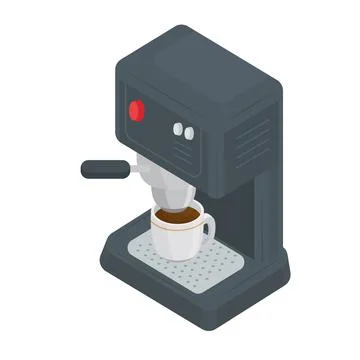 Coffee maker machine isolated icon Stock Illustration