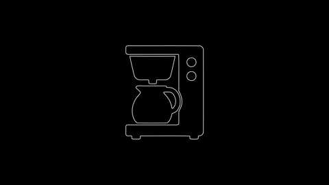 Coffee maker machine making coffee animation Stock Footage 347365204