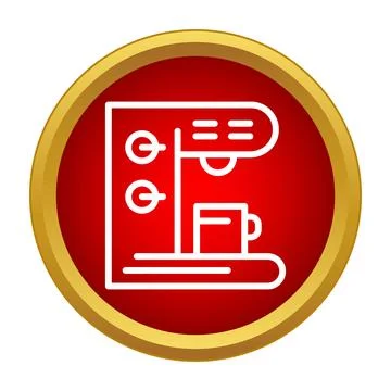 Coffee maker machine producing espresso beverage icon Stock Illustration