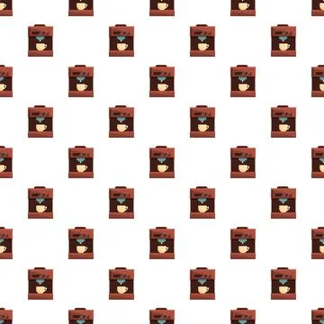Coffee maker machines repeating pattern background Stock Illustration