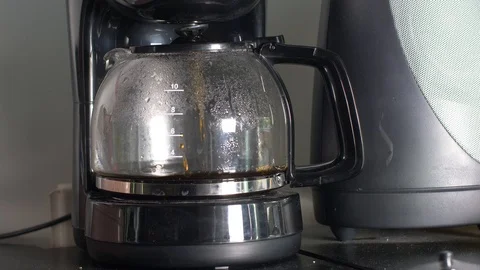 Coffee maker medium close up Stock Footage 94590600