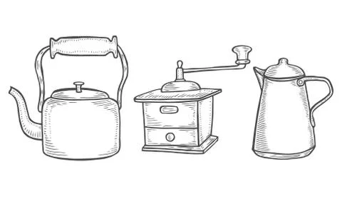 Coffee maker or grinder Иллюстрация