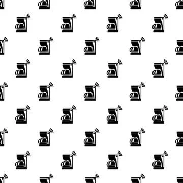 Coffee maker pattern vector seamless Illustrazione stock