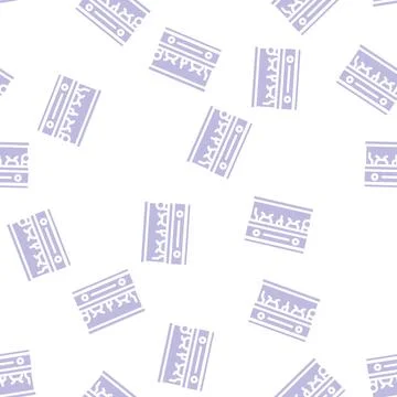 Coffee maker professional machine glyph vector seamless pattern Stock Illustration