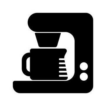 Coffee Maker Silhouette Vector Illustration Stock Illustration