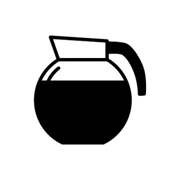 Coffee maker simple flat style vector icon 스톡 일러스트