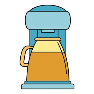 Coffee maker standing with a full pot of coffee Stock Illustration