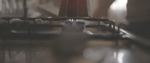 Coffee maker on the stove Stock Footage 170903284