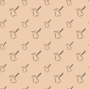 Coffee makers, seamless pattern, vector. Stock Illustration