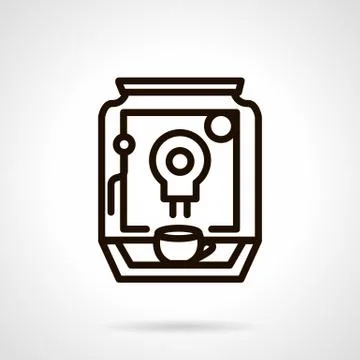 Coffee making appliance black line vector icon Stock Illustration