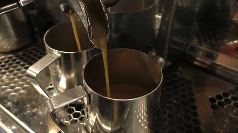 Coffee making. coffee machine. Kitchen Video stock 129578611