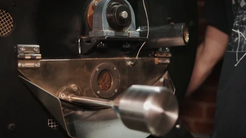 Coffee making machine made of steel is working. Beverage making process. Stock Footage 111065063