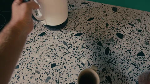 Coffee Making on a Marble table Pov Stock Footage 275142979