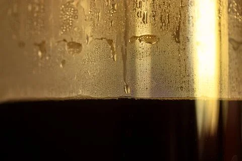 Coffee making process, brewing black coffee in a glass container Foto stock