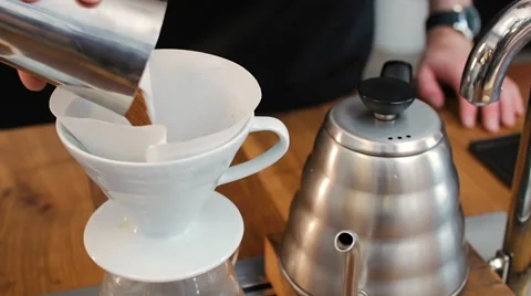 Coffee making process Video stock 58127594