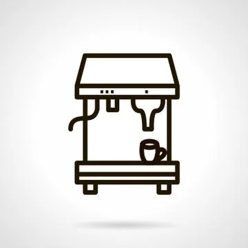 Coffee making vector icon simple line style Stock Illustration