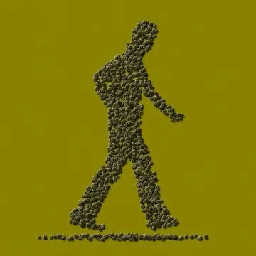 Coffee man from coffee beans Stock Illustration
