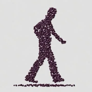 Coffee man from coffee beans Stock Illustration
