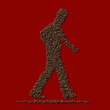 Coffee man from coffee beans Stock Illustration