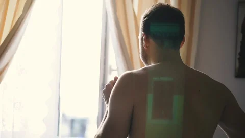 Coffee. A man is drinking from a cup of coffee. Video stock 122883598