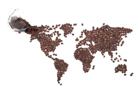 Coffee map Foto stock