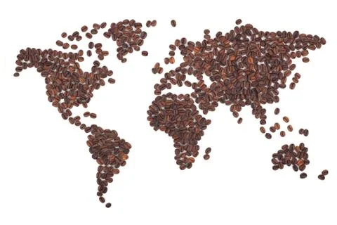 Coffee map Foto stock