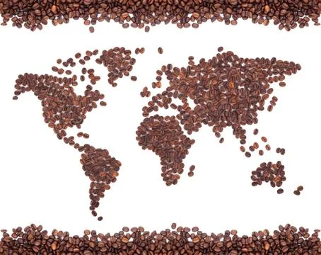 Coffee map 库存照片