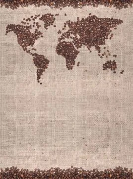 Coffee map Foto stock