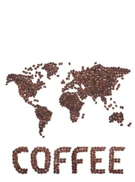 Coffee map Foto stock