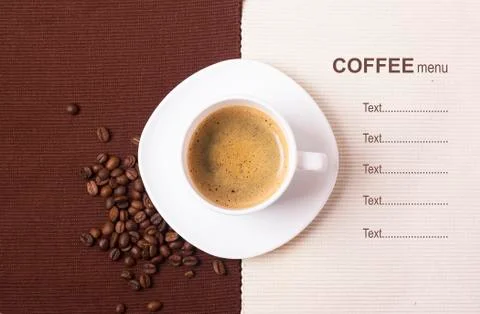 Coffee menu background Stock Photos