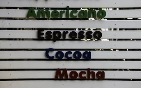 Coffee menu board Stock Photos