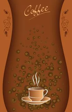Coffee Menu Card Design Template Stock Illustration