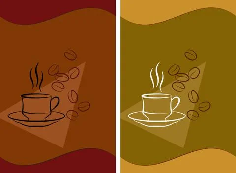 Coffee Menu Card Design Template Stock Illustration